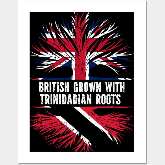 British Grown with Trinidadian Roots UK Flag England Britain Union Jack Wall Art by silvercoin